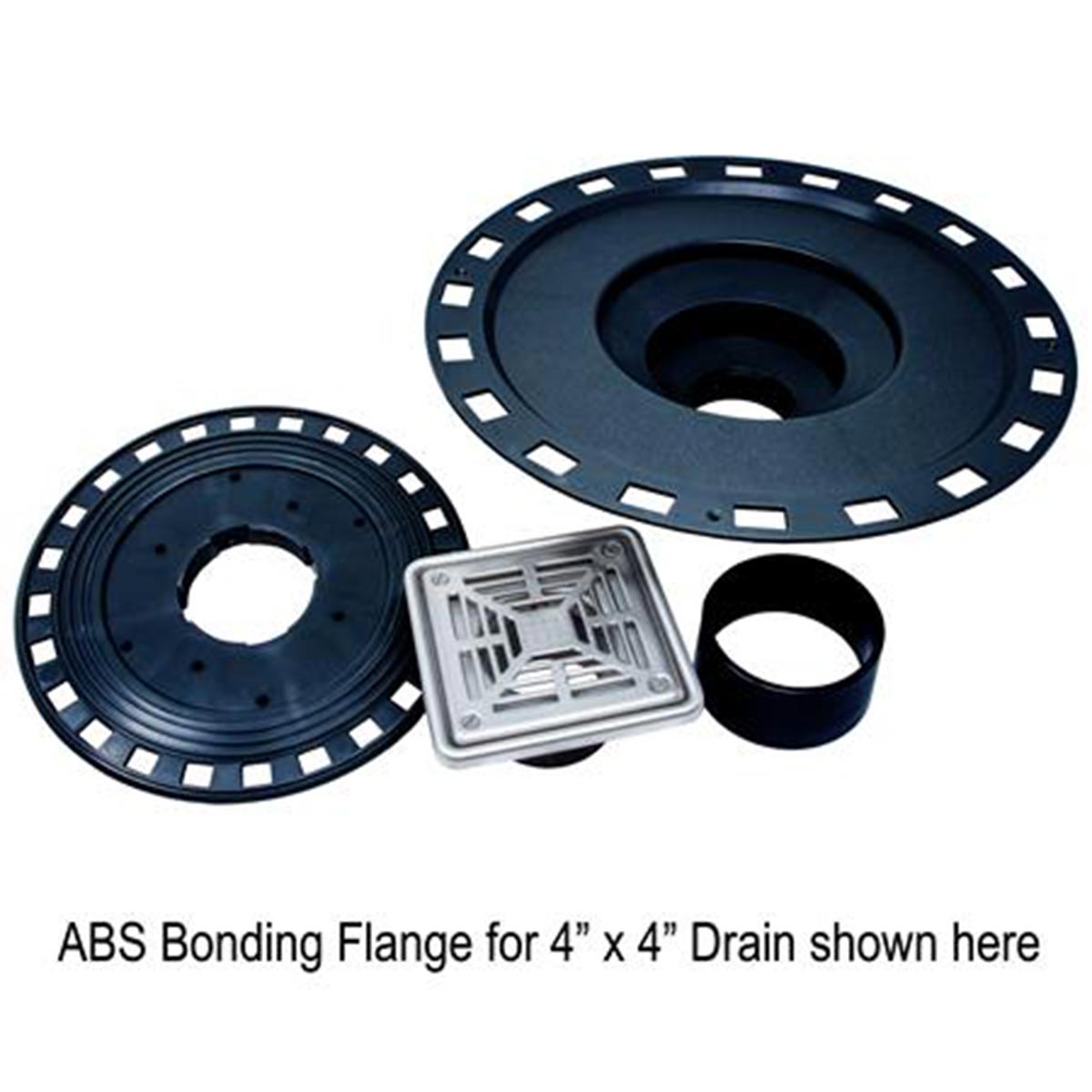 Hydro Ban 4 in. x 4 in. Polished Steel Bonding Flange PVC Hydro Ban 4 in. x 4 in. Polished Steel Bonding Flange PVC