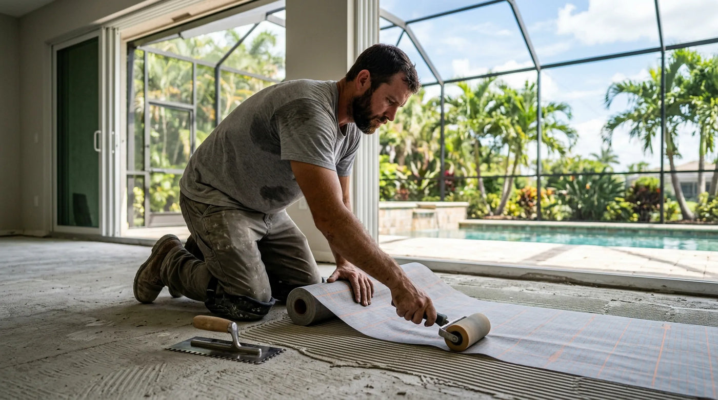 Crack Isolation Membrane in Naples: Why Tiles Pop on Florida Slabs