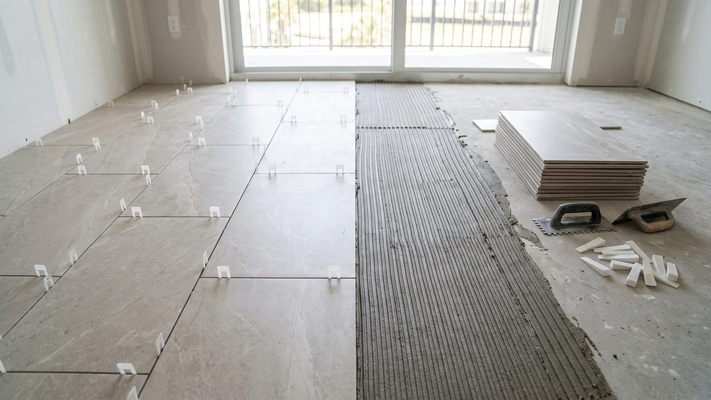 Choosing Thinset for Large Format Porcelain on Naples Jobs