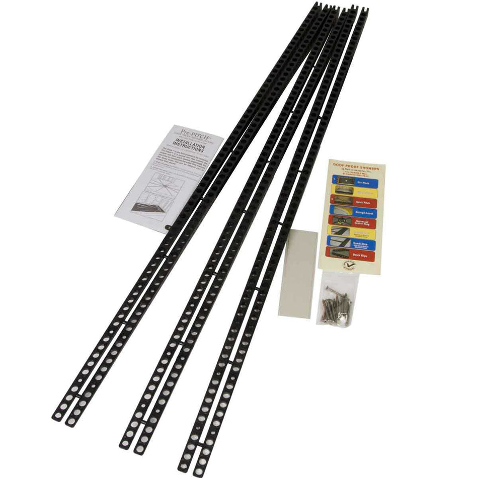 Pre-Pitch Shower Sub Pan Template Individual Sticks