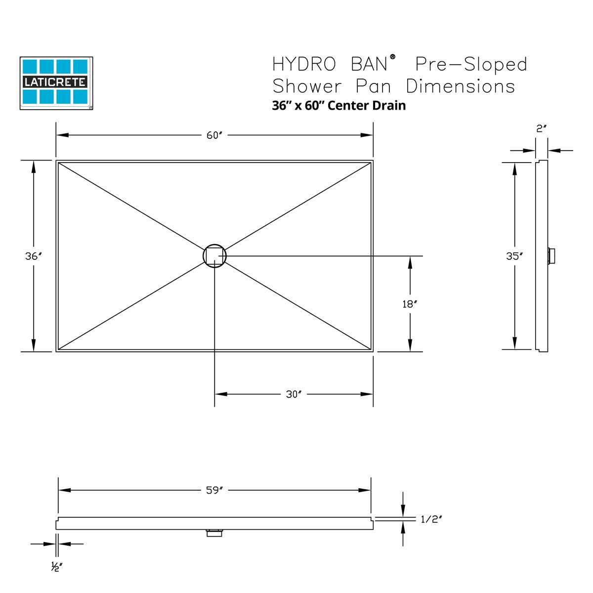 Laticrete Hydro Ban Pre-sloped Shower Pan