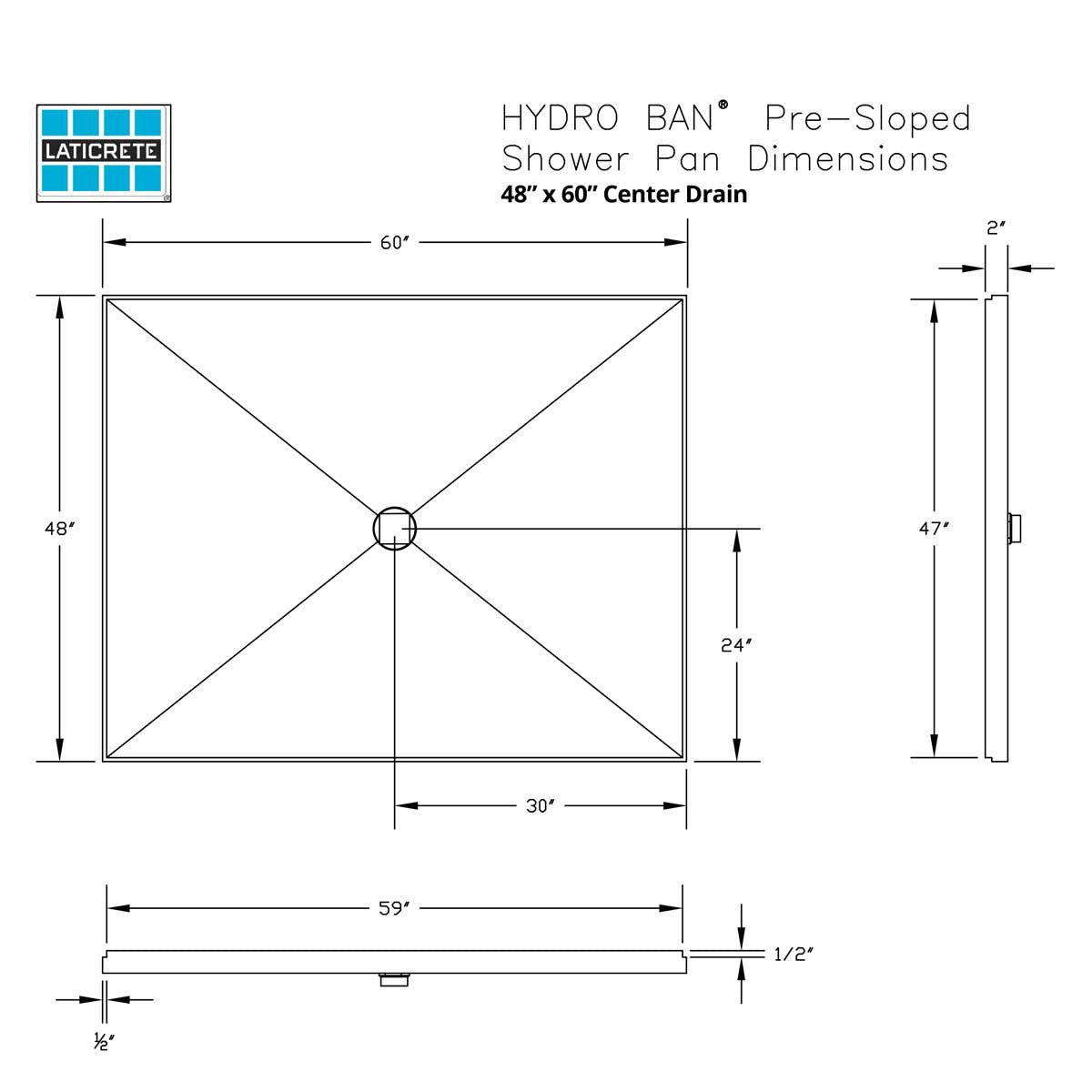 Laticrete Hydro Ban Pre-sloped Shower Pan