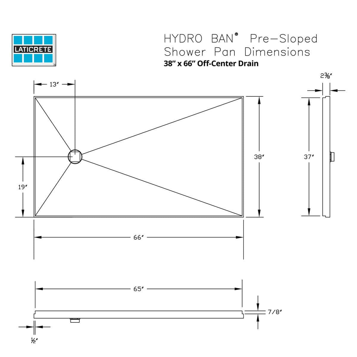 Laticrete Hydro Ban Pre-sloped Shower Pan