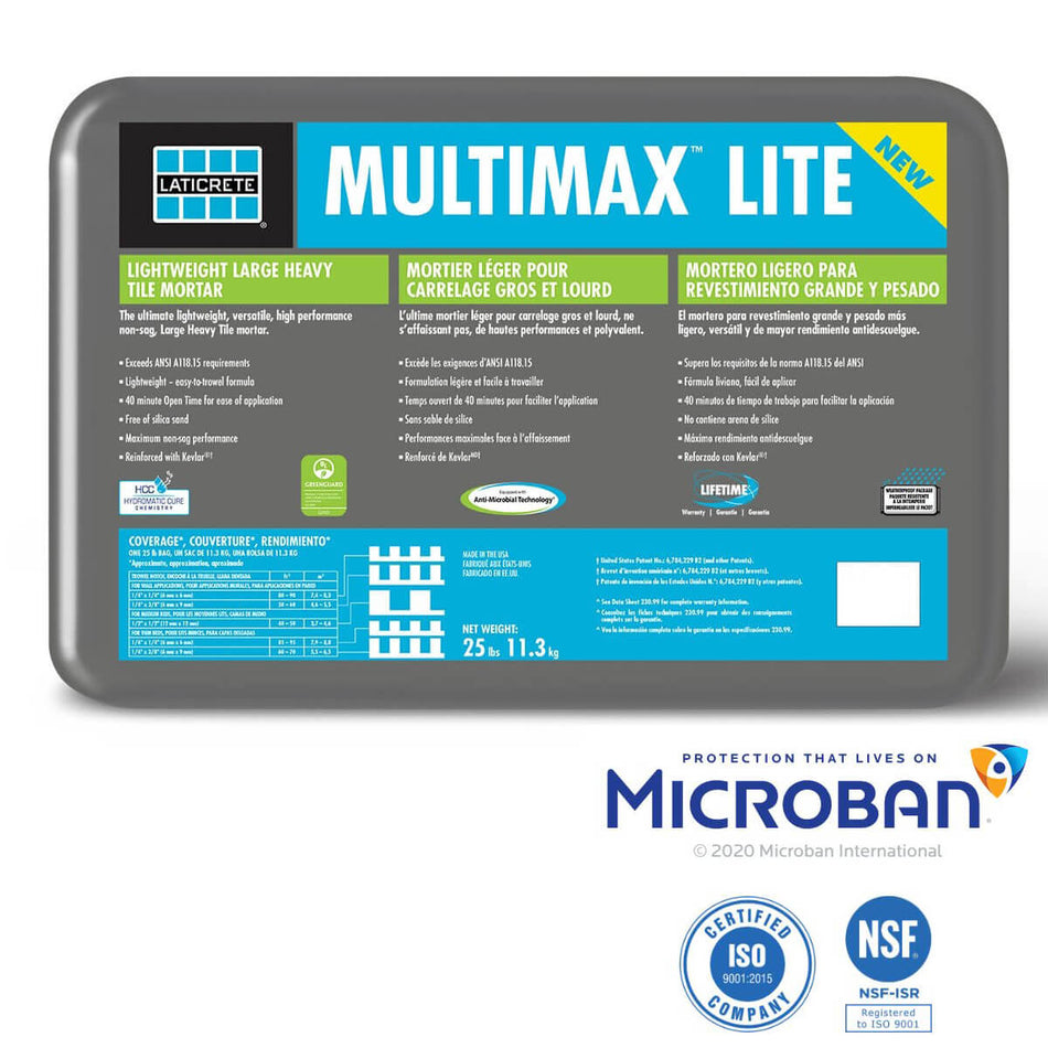 0289-0025-21P Laticrete MultiMax Lite Grey Mortar Full Pallet