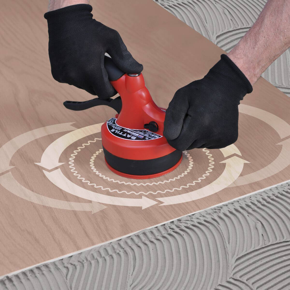 Montolit BATTILE Vibrating Suction Cup for Tiles and Slabs Montolit BATTILE Vibrating Suction Cup for Tiles and Slabs