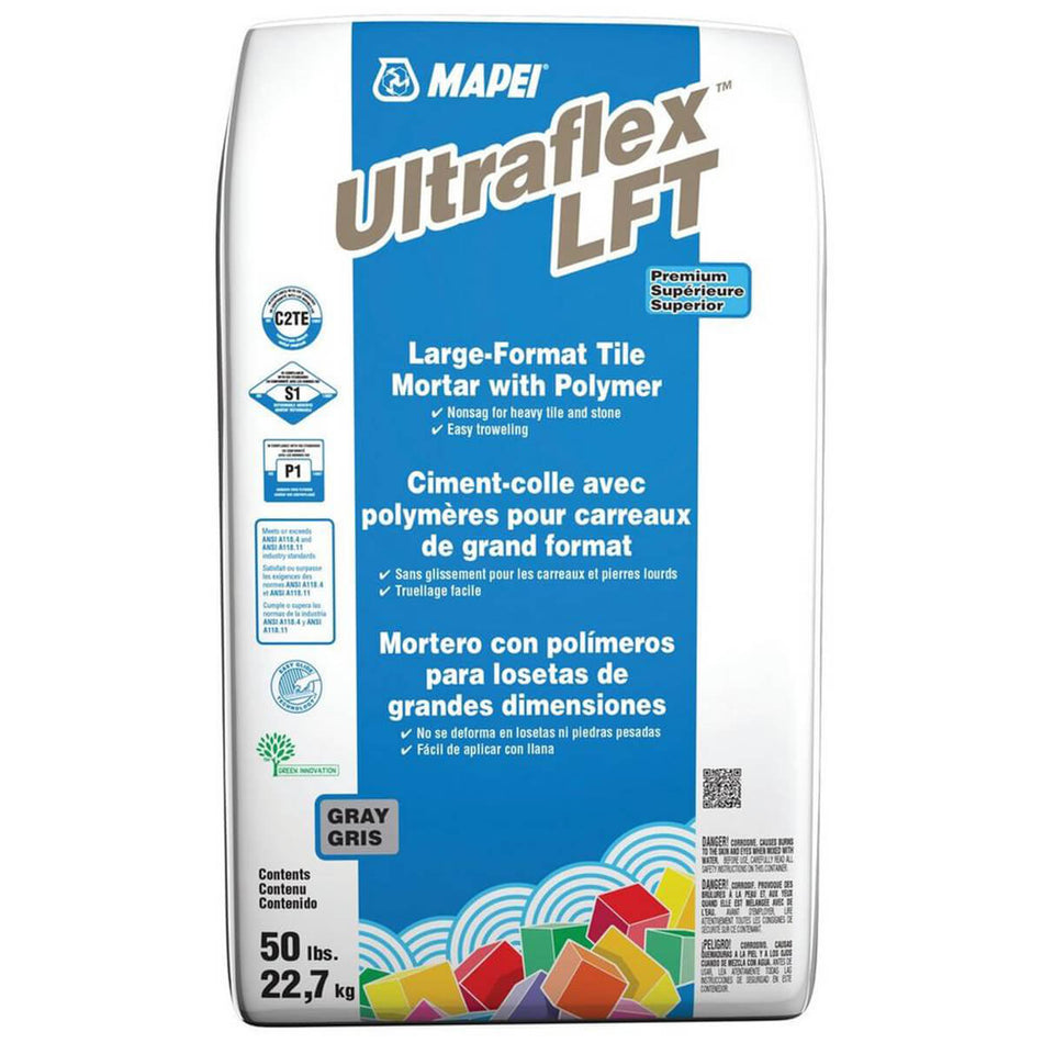 11250000P Mapei UltraFlex LFT Gray Large and Heavy Tile Mortar - 56 Piece Pallet