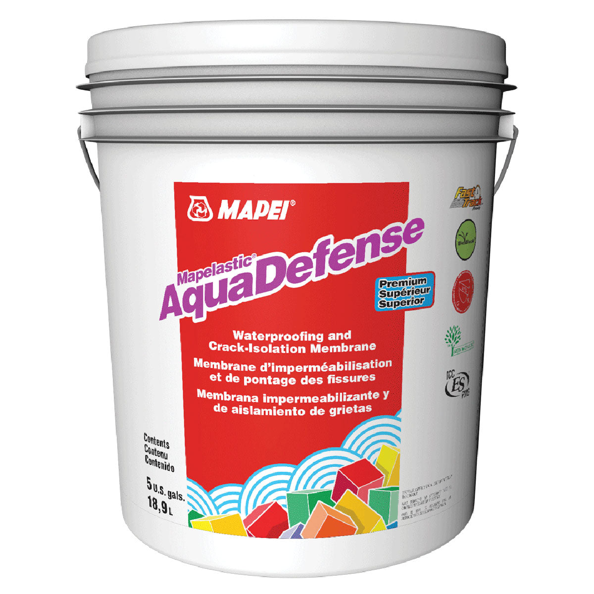 Mapelastic AquaDefense Waterproofing Membrane - 5 Gallon