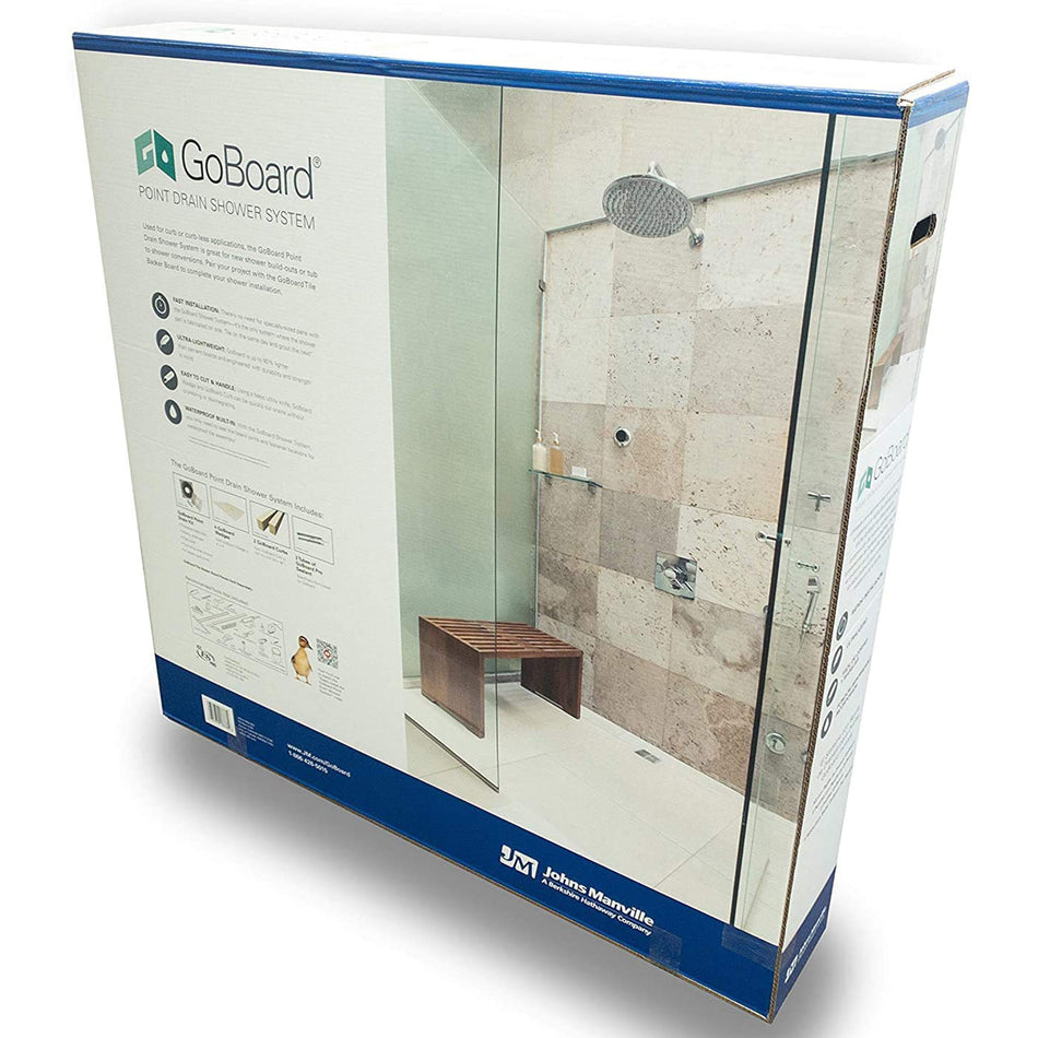 GoBoard Point Drain Shower System