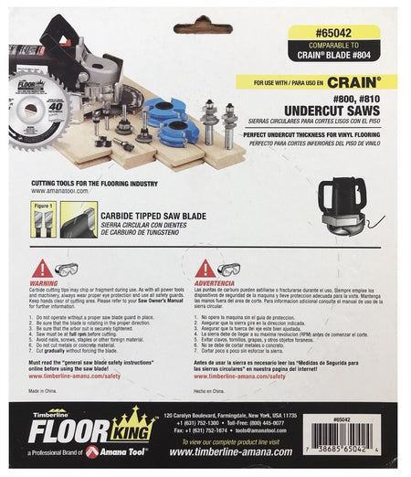 Floor King Jamb Saw Blade 65042 804 For Crain 800 And Crain 810