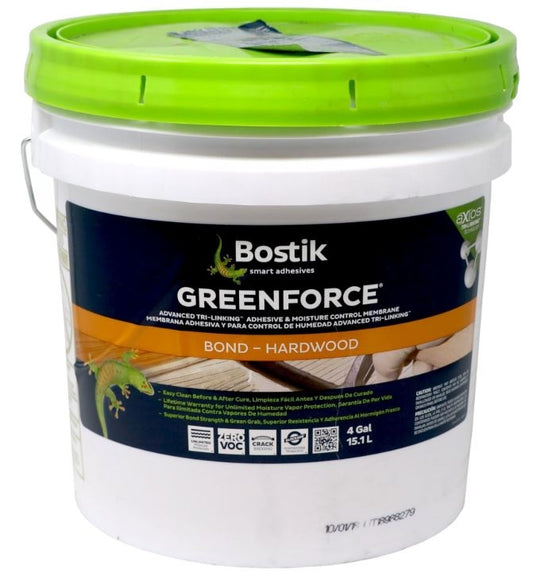 BOSTIK GREEN FORCE ADHESIVE WITH MOISTURE CONTROL - 4 GALLON