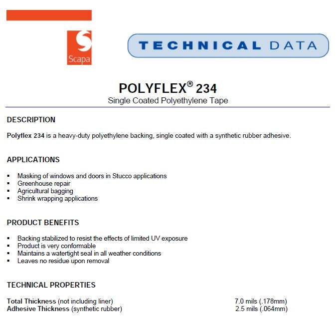 Red Stucco Tape - 2'' x 60 Yards