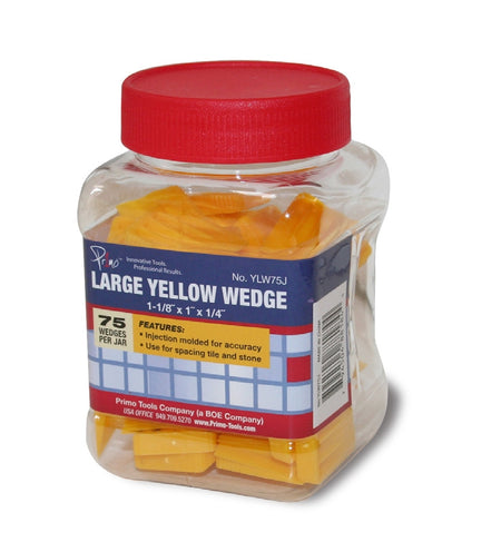 Primo Tools - Large Yellow Wedges - 75 Pieces Per Jar